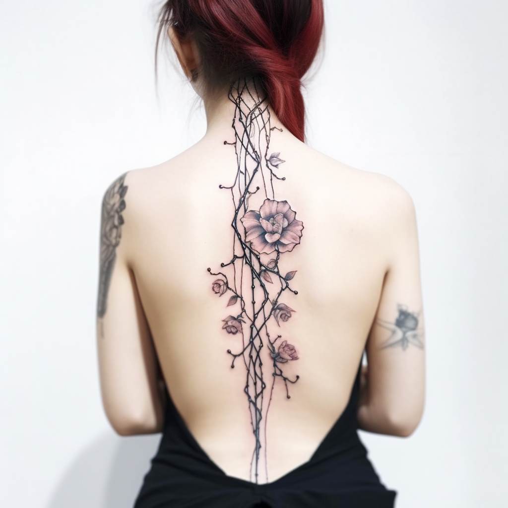 Spine Tattoo Design - Etsy