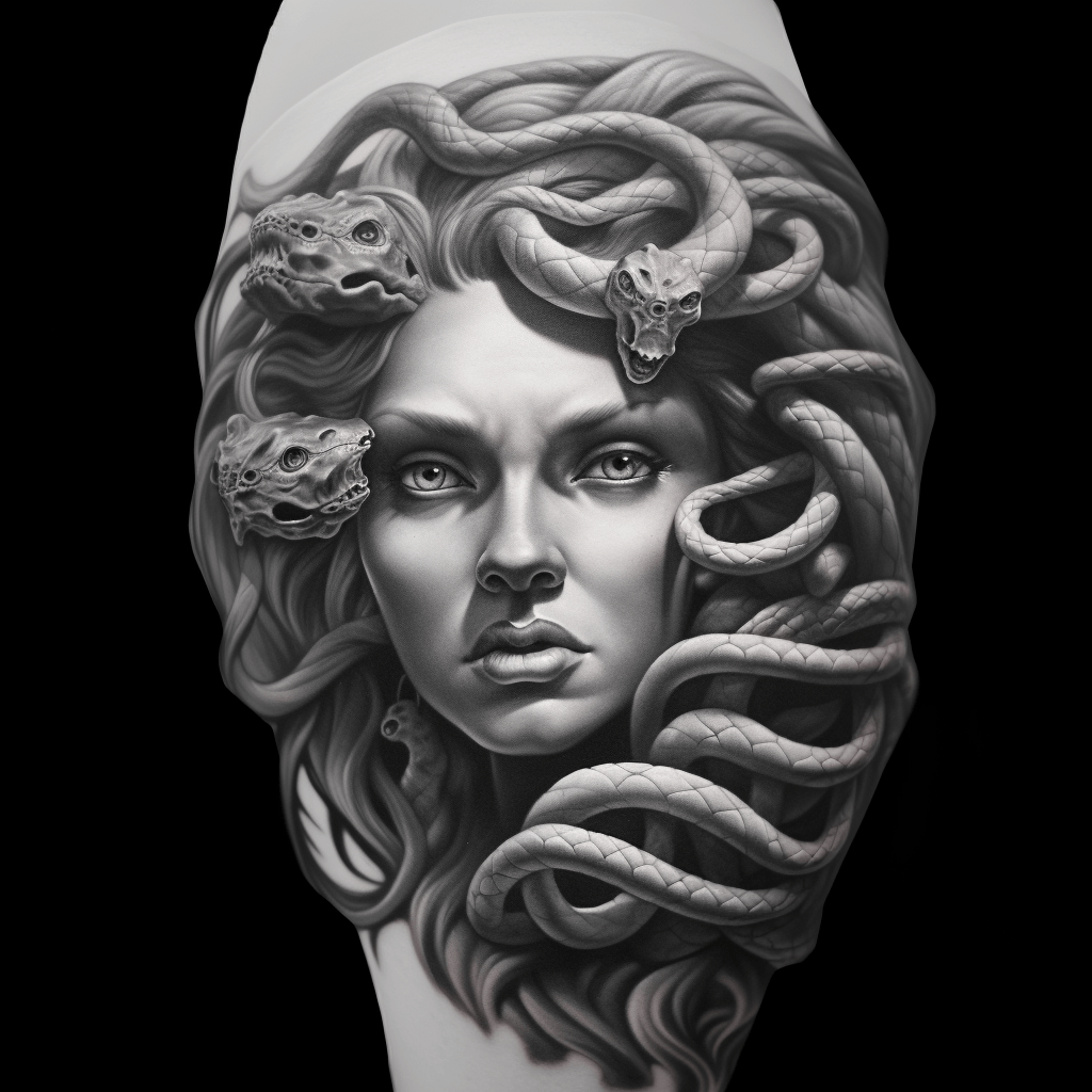 Medusa Tattoo Design | Intricate Snakes and Feminine Power